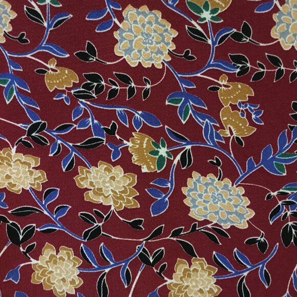 Valleygirl Burgundy Floral Sleeveless Keyhole Halter Neck Blouse - Picture 9 of 16